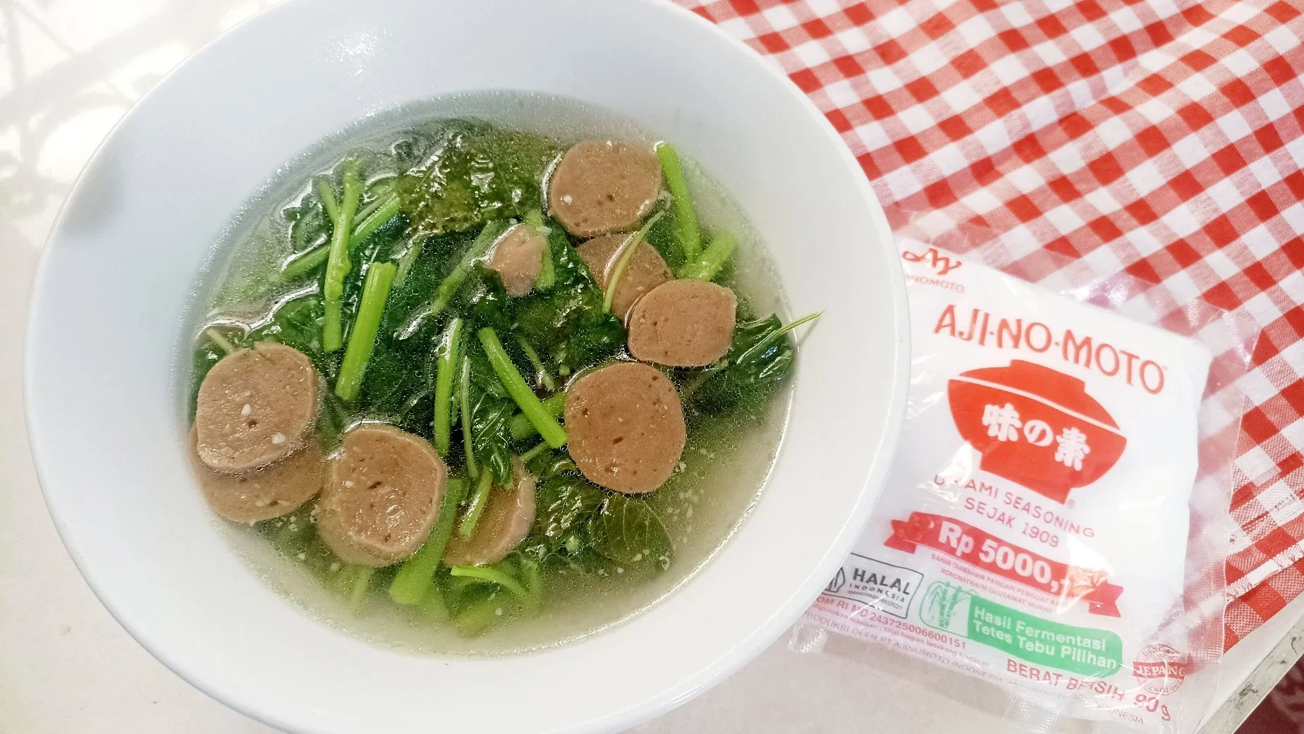 Bayam Kuah Bakso
