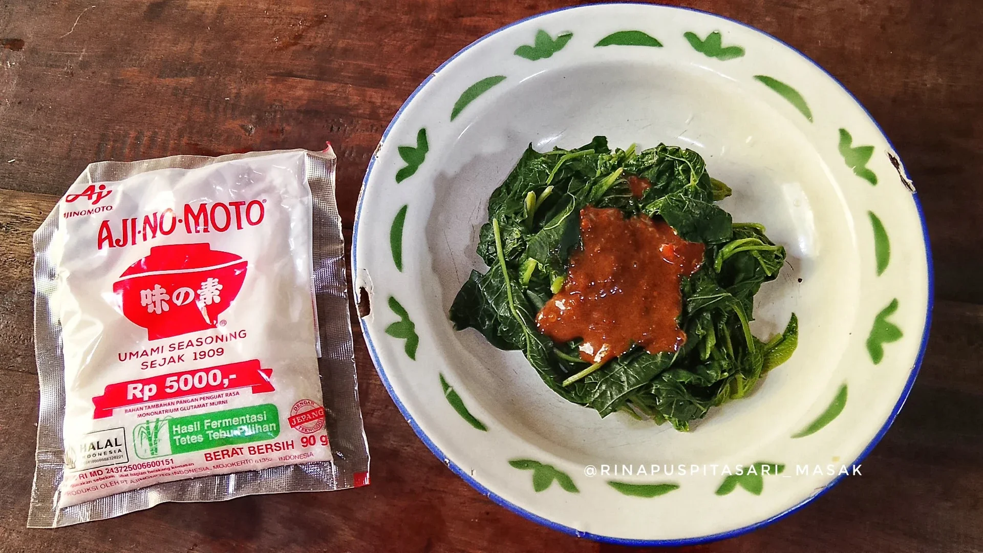 Bayam Sambal Brambang Asem ala AJI-NO-MOTO®