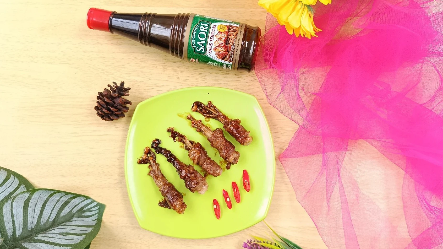 Beef Enoki Roll Saos Teriyaki #SejutaRasaLezatSAORI