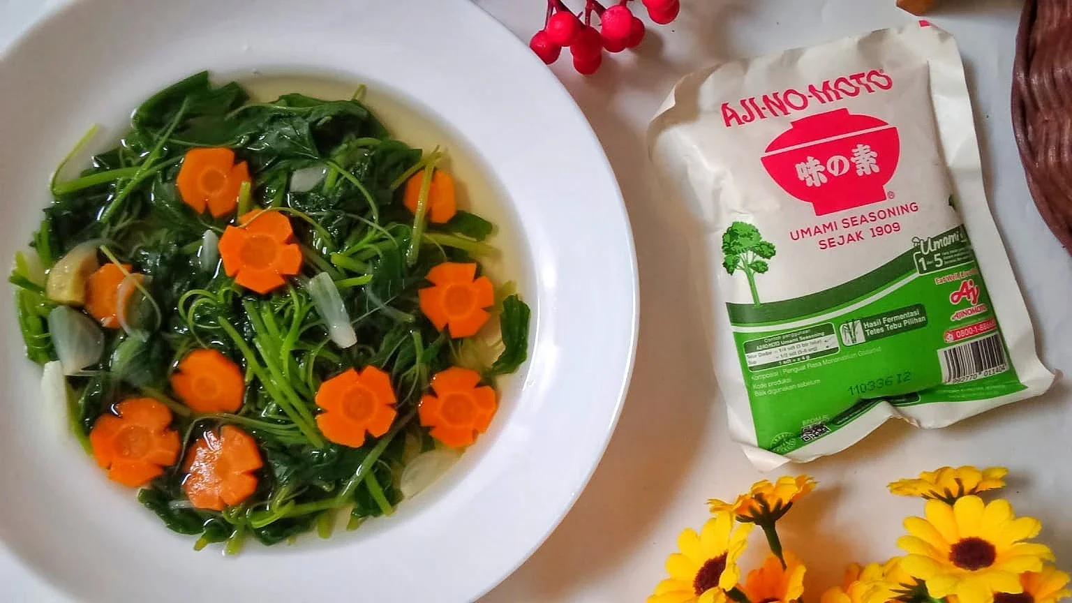 Bening Bayam Wortel Ala Ajinomoto