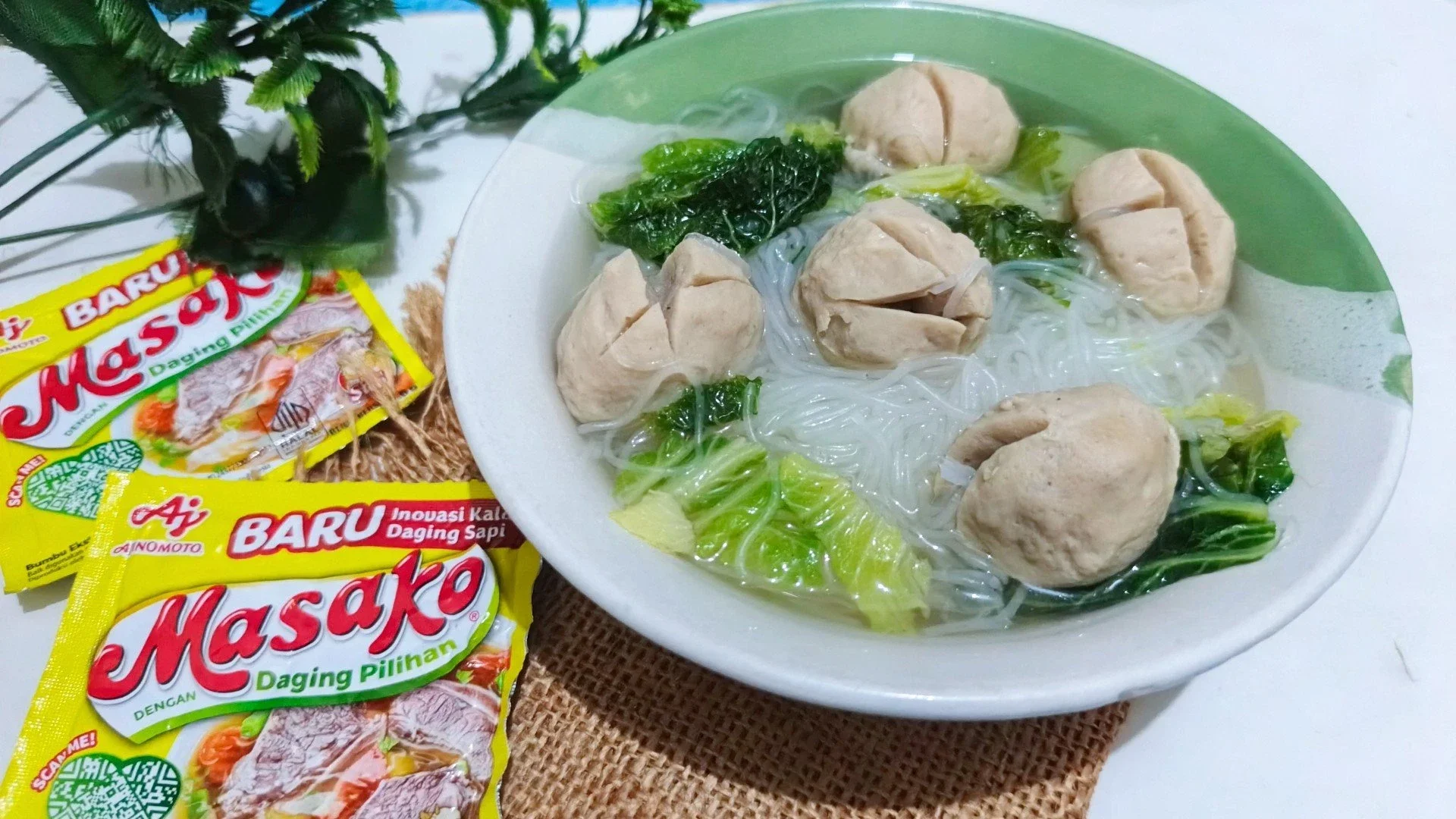 Bihun Bakso Kuah ala masako