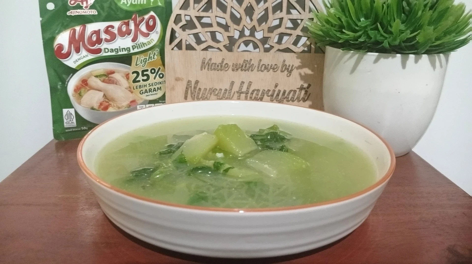 Bobor Labu Siam Kangkung