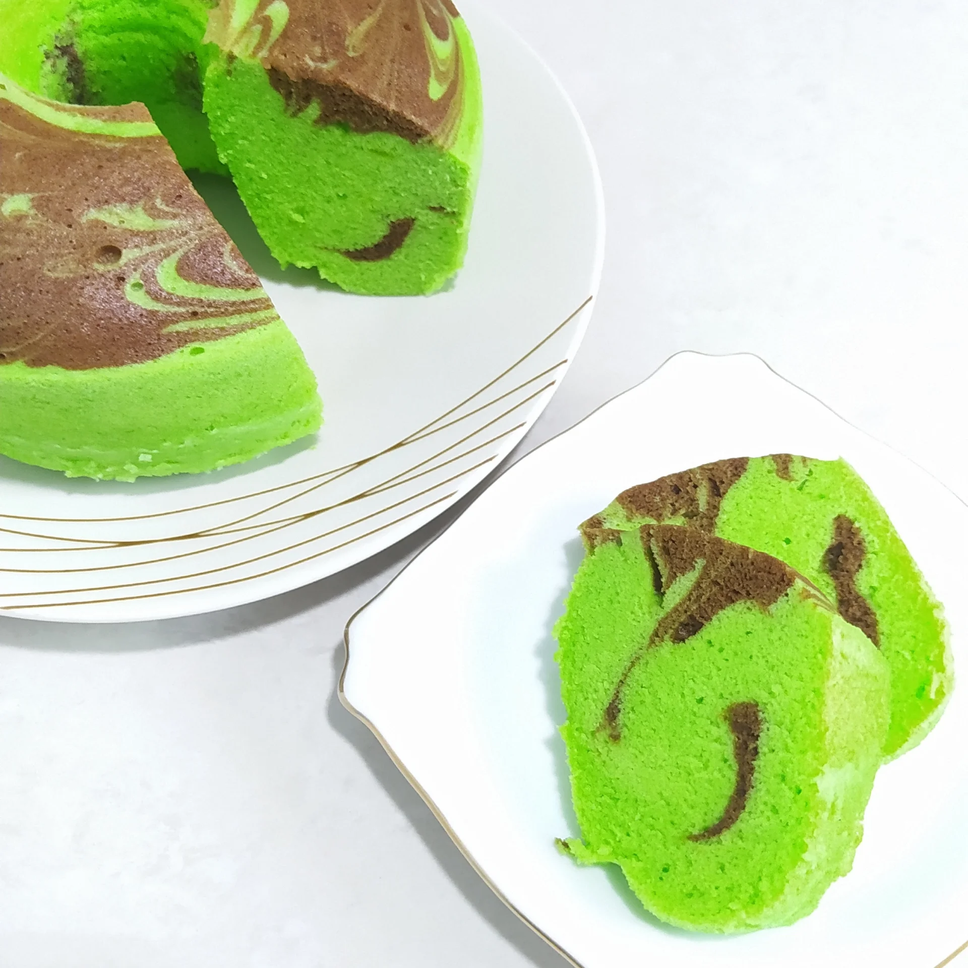 Bolu Kukus Santan Pandan Coklat