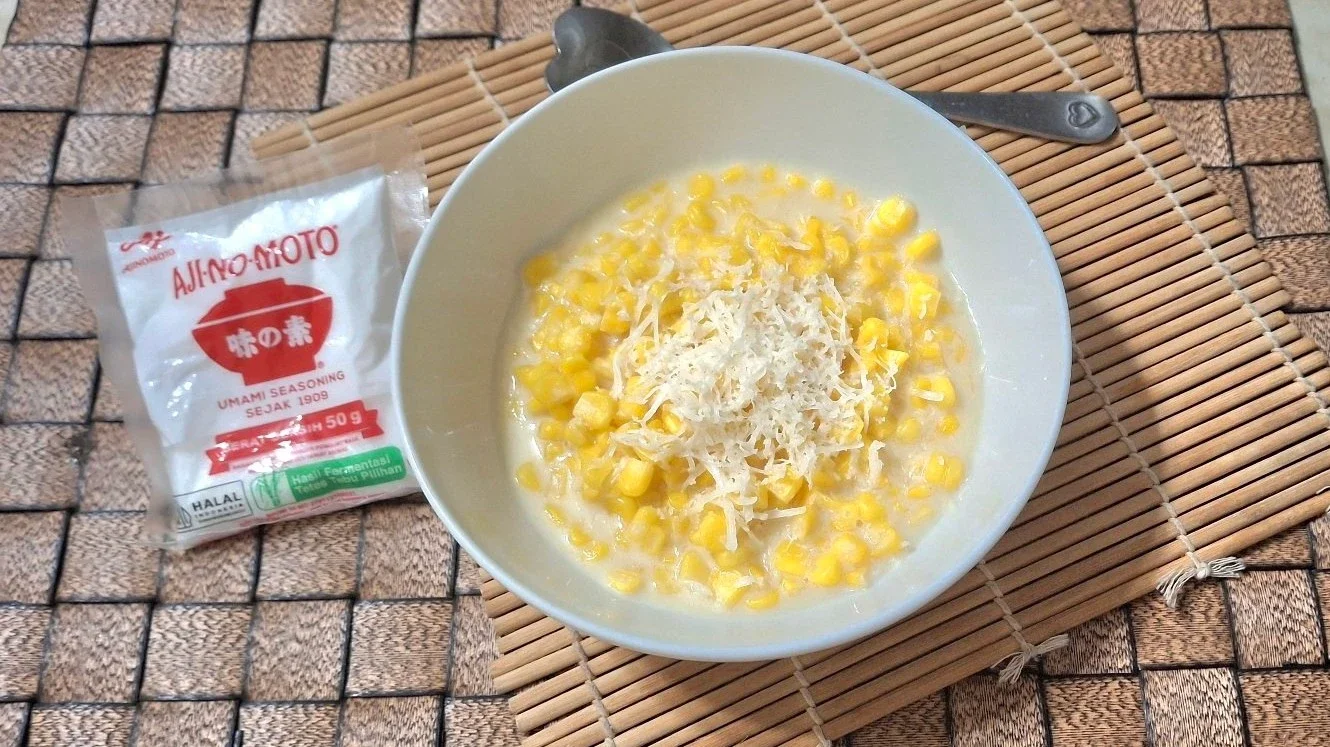 Bubur Jagung Keju ala Ajinomoto #JagungUmami