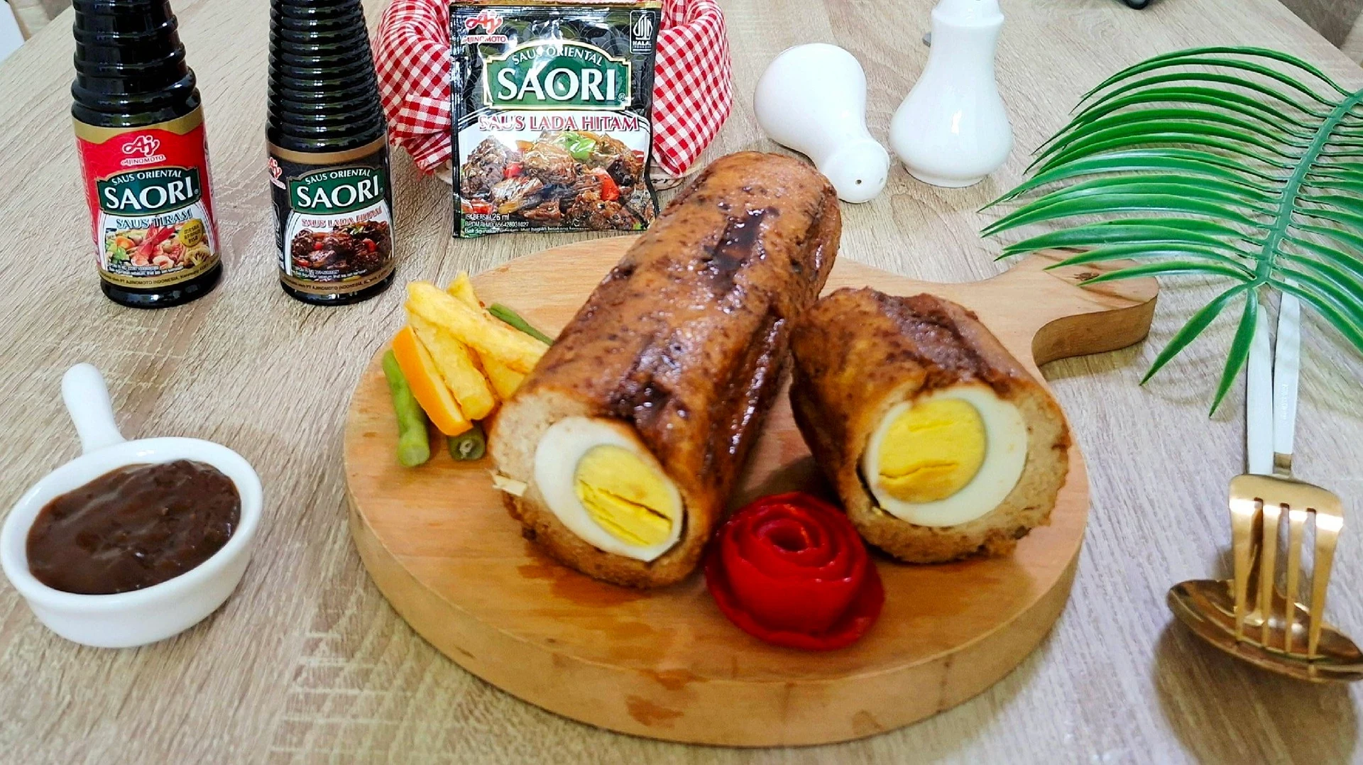 Buche De Noel Galantine with Blackpepper Sauce 