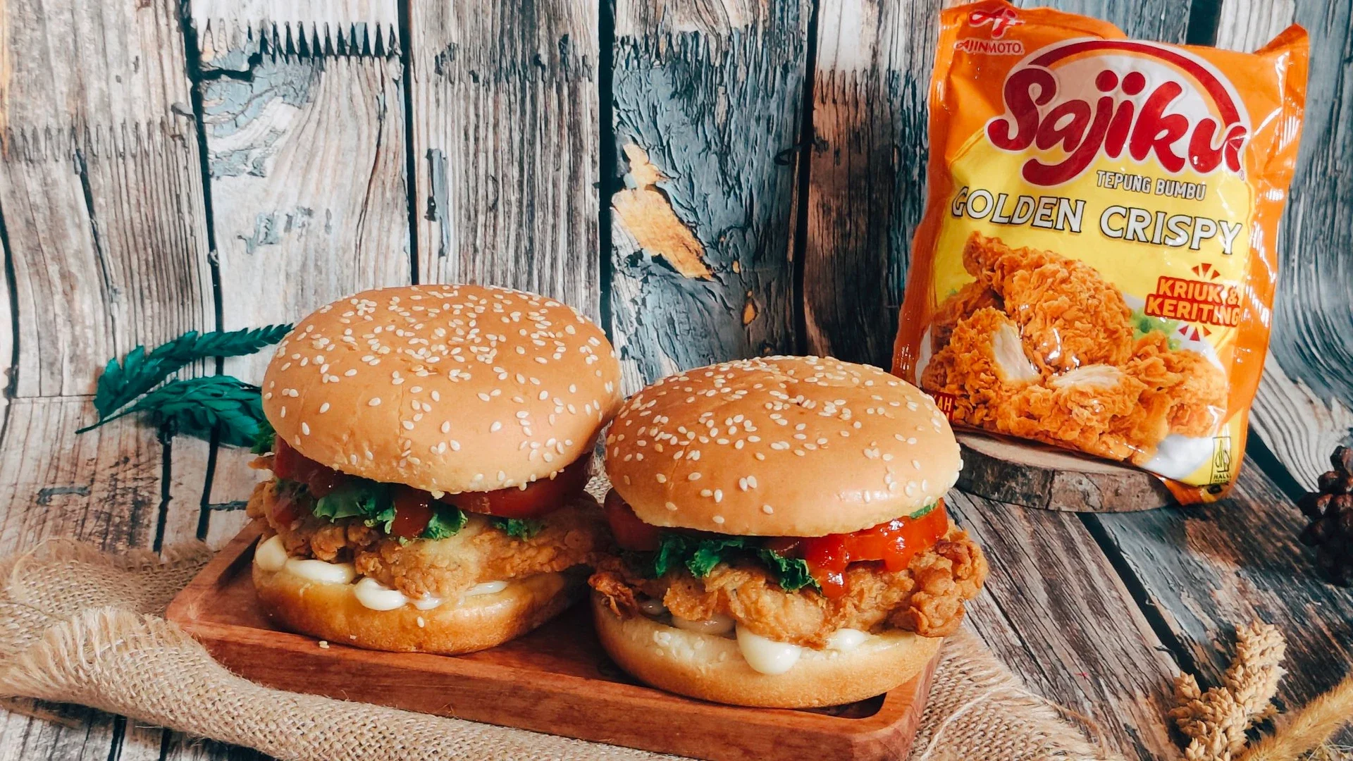 Burger Ayam Crispy #SajikuLezatMeresapSampaiDalam #DapurUmami