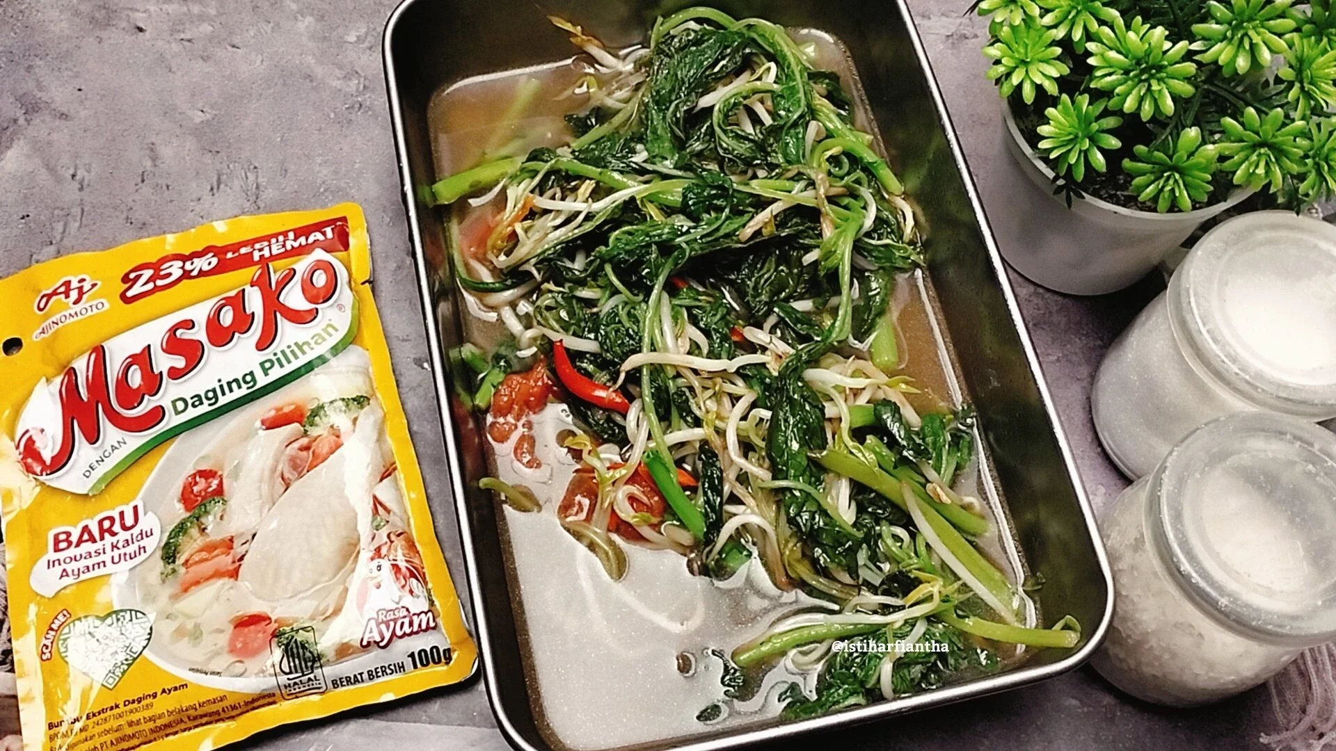 Cah Bayam Tauge Gurih Manis ala MASAKO®