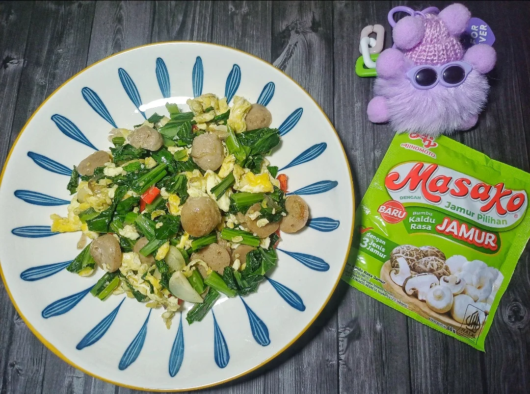 Cah Sawi Bakso Telur