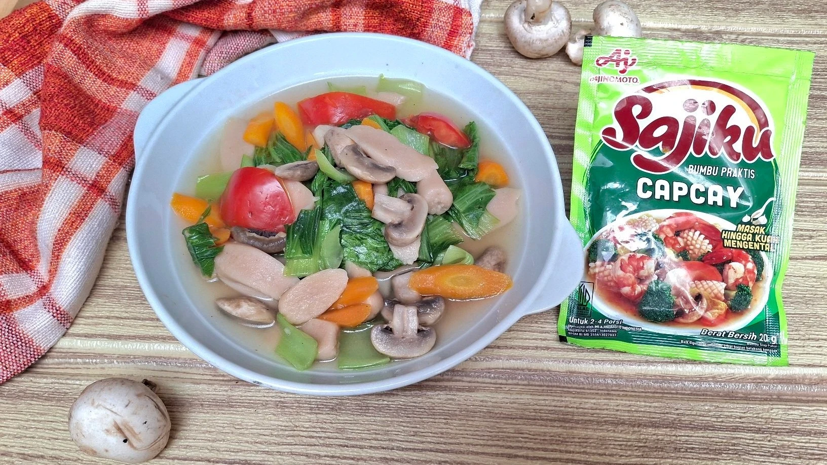 Capcay Jamur Pakcoy