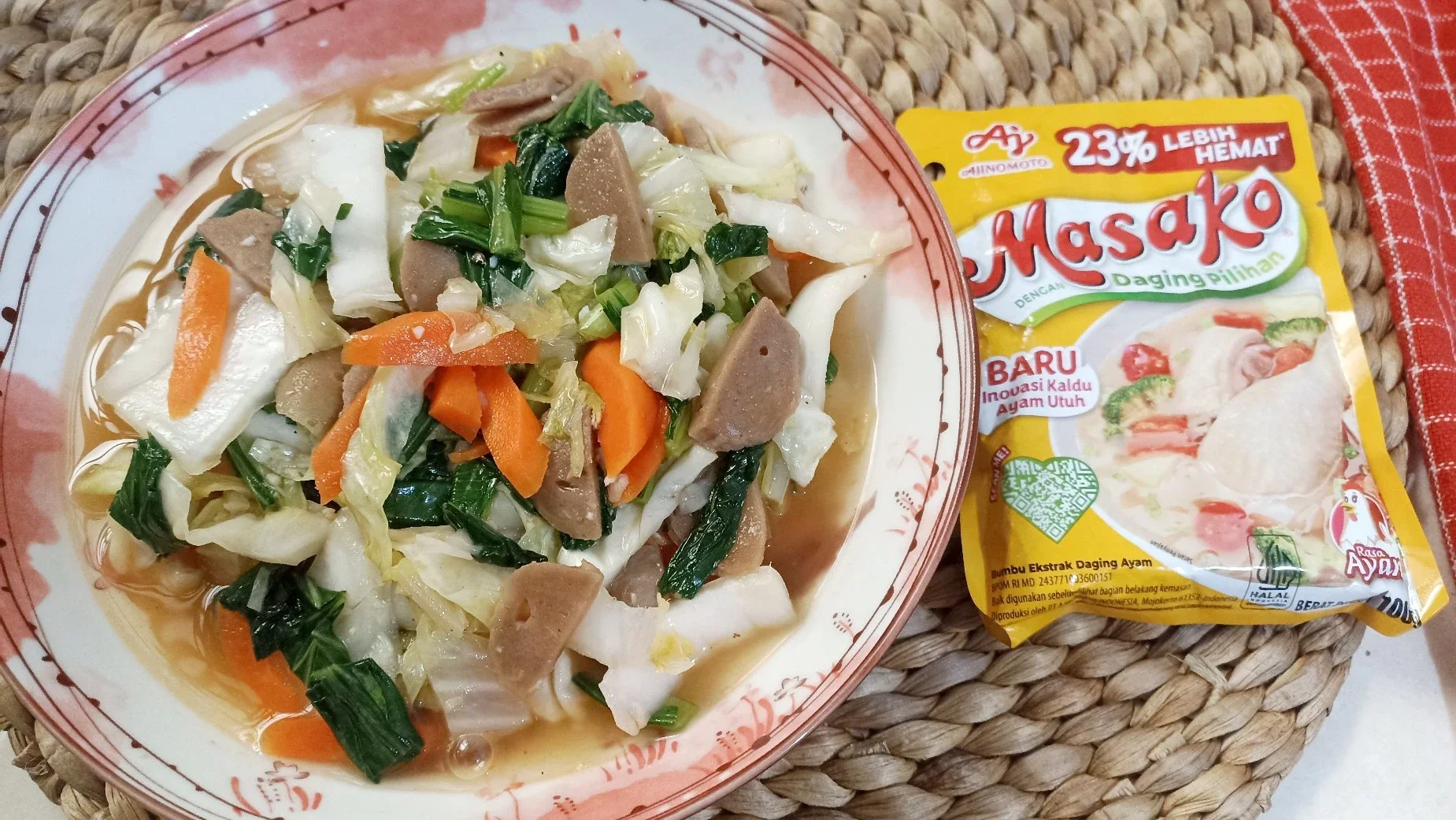 Capcay Kuah Bakso ala Masako