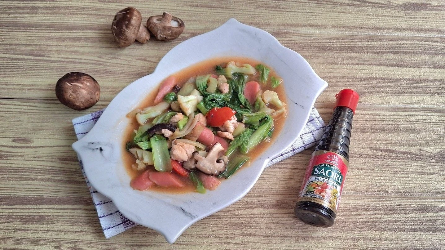Capcay Kuah Sosis Jamur