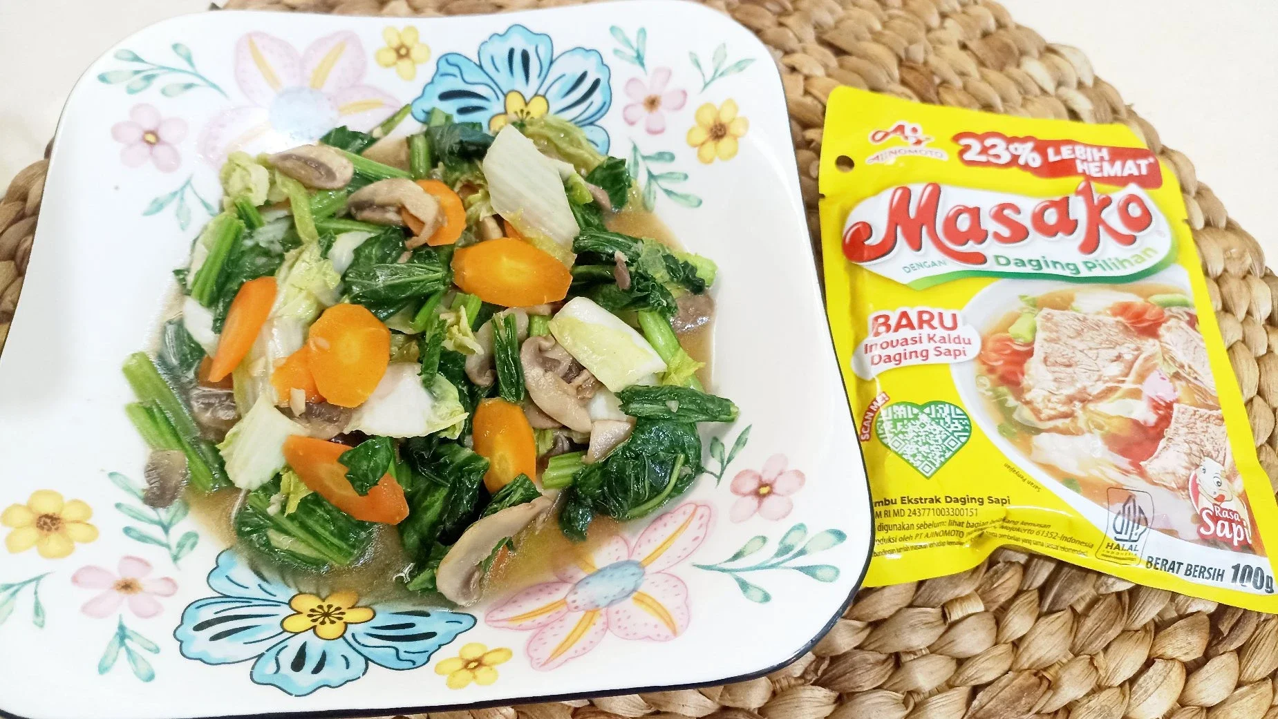 Capcay Masak Jamur ala Masako Sapi