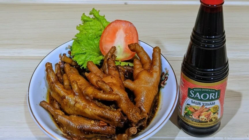 Ceker Ayam Kecap Pedas Manis ala Saori Saus Tiram