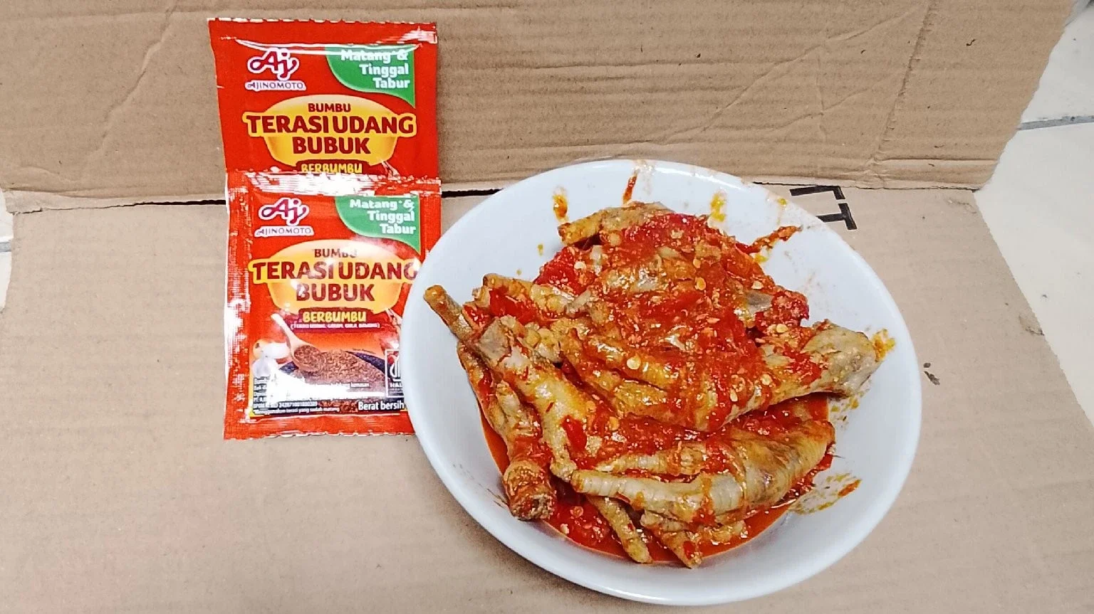 ceker mercon ala terasi udang bubuk