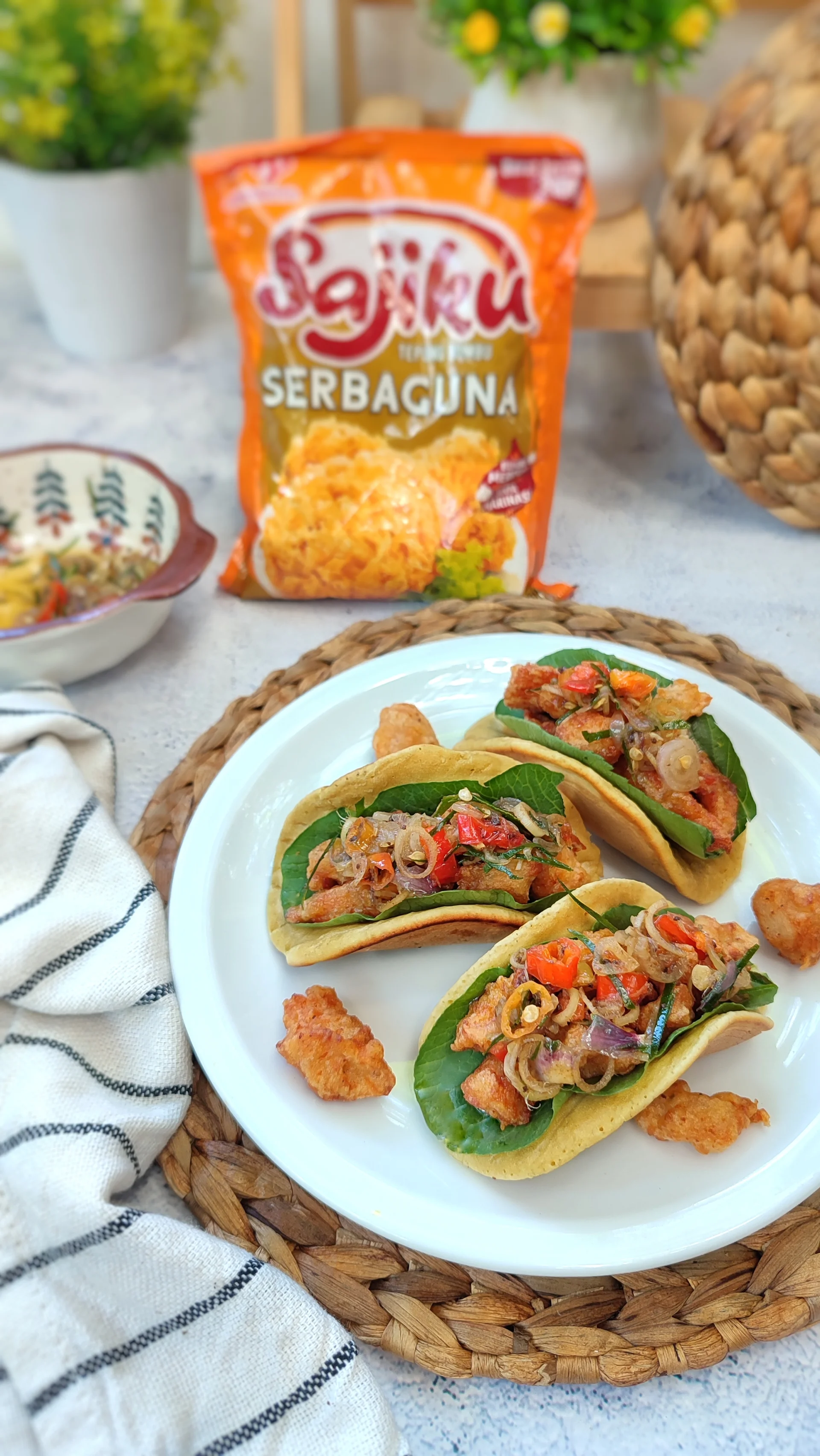 Chicken Taco Pancake Sambal Matah