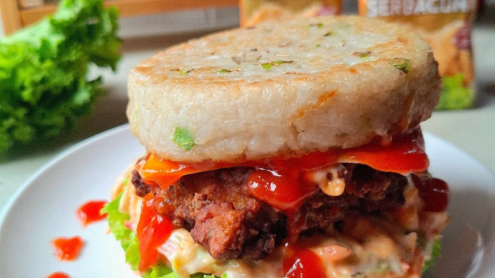 Cireng Burger Ayam Crispy Rempah
