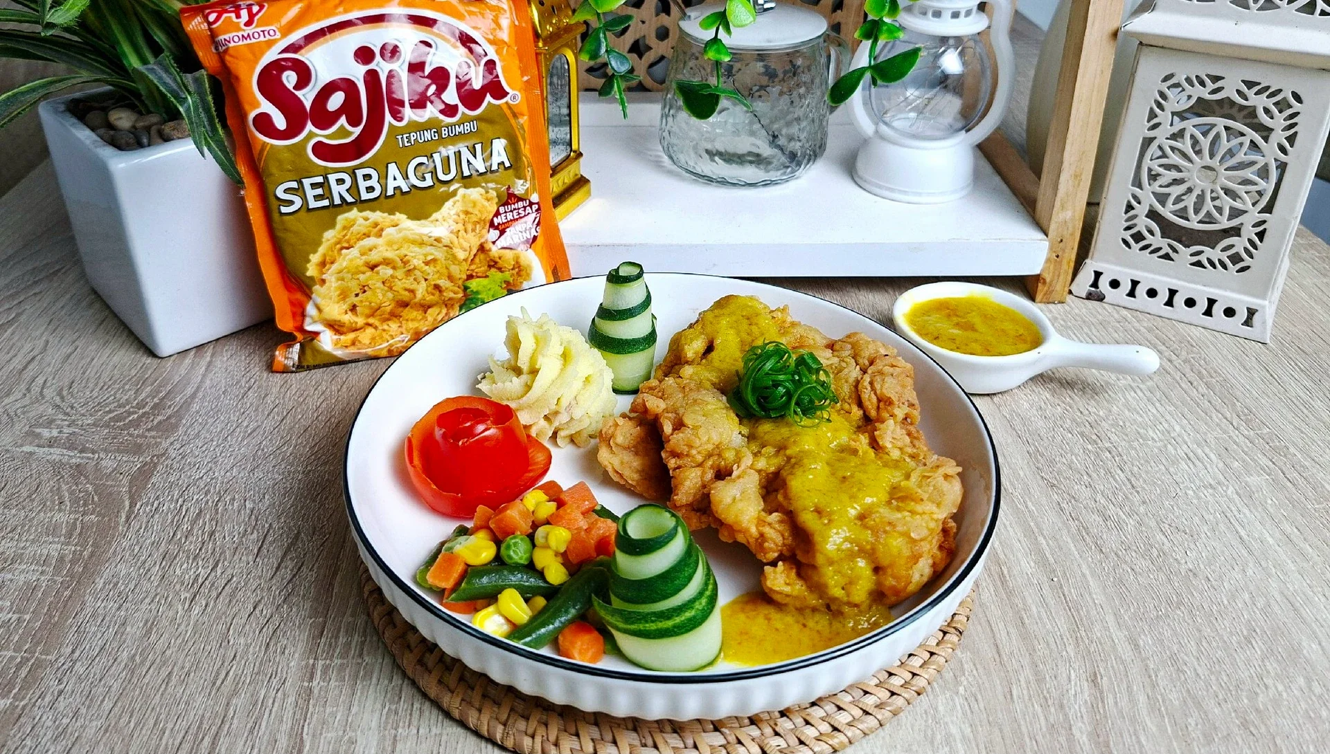 Crispy Chicken Steak with Pindang Sauce ala Sajiku 