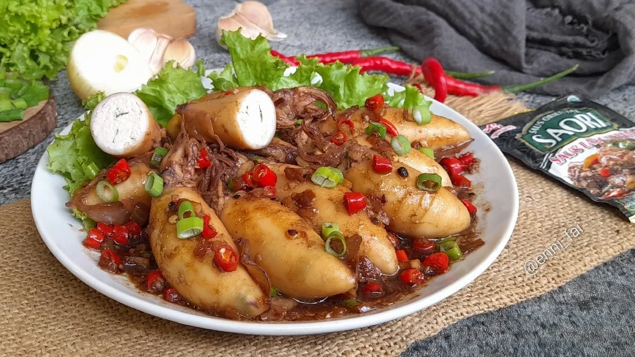 Cumi Bunting Saus Lada Hitam #SejutaRasaLezatSaori