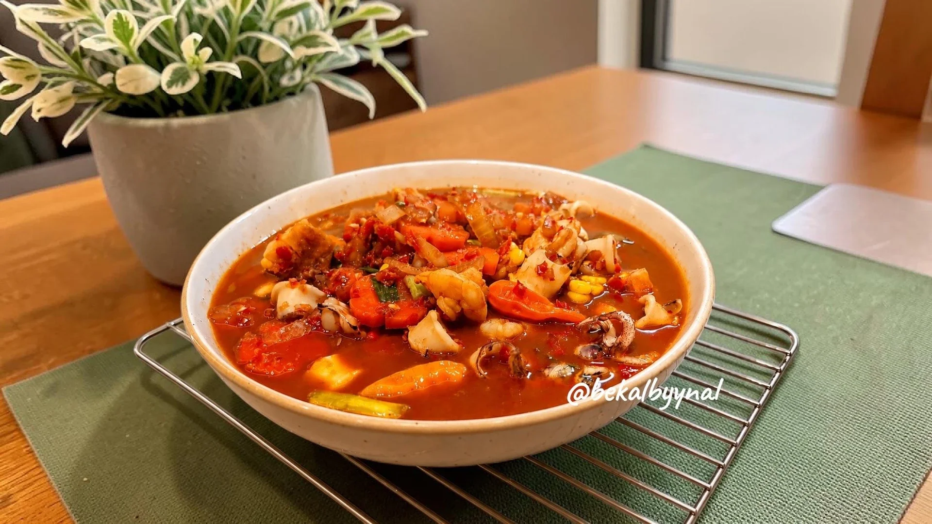 Cumi Udang Saus Padang ala Dona J 