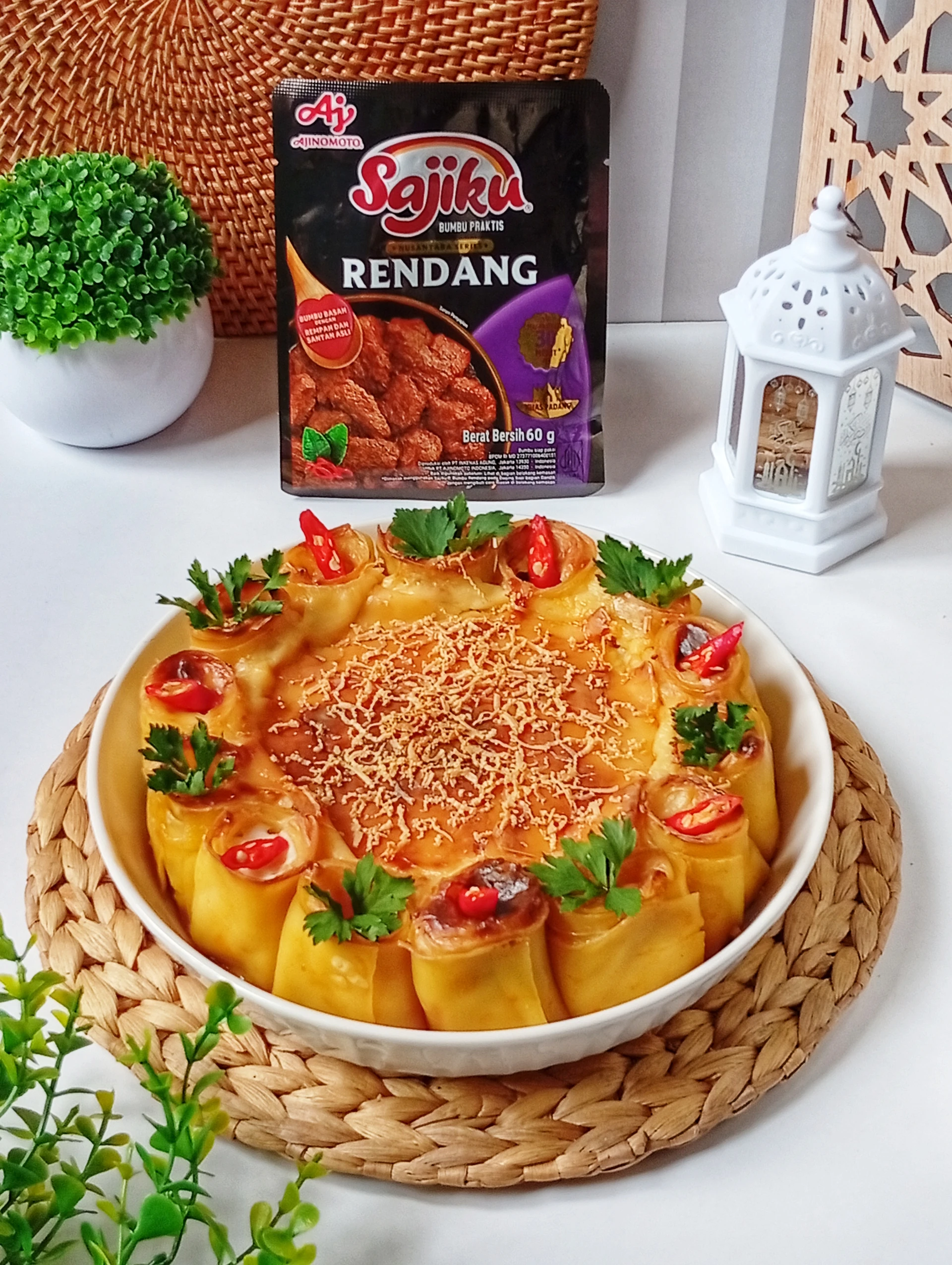 Rendang Lasagna Rolls #SAJIANLebaranKU #SAJIKUNusantaRasa