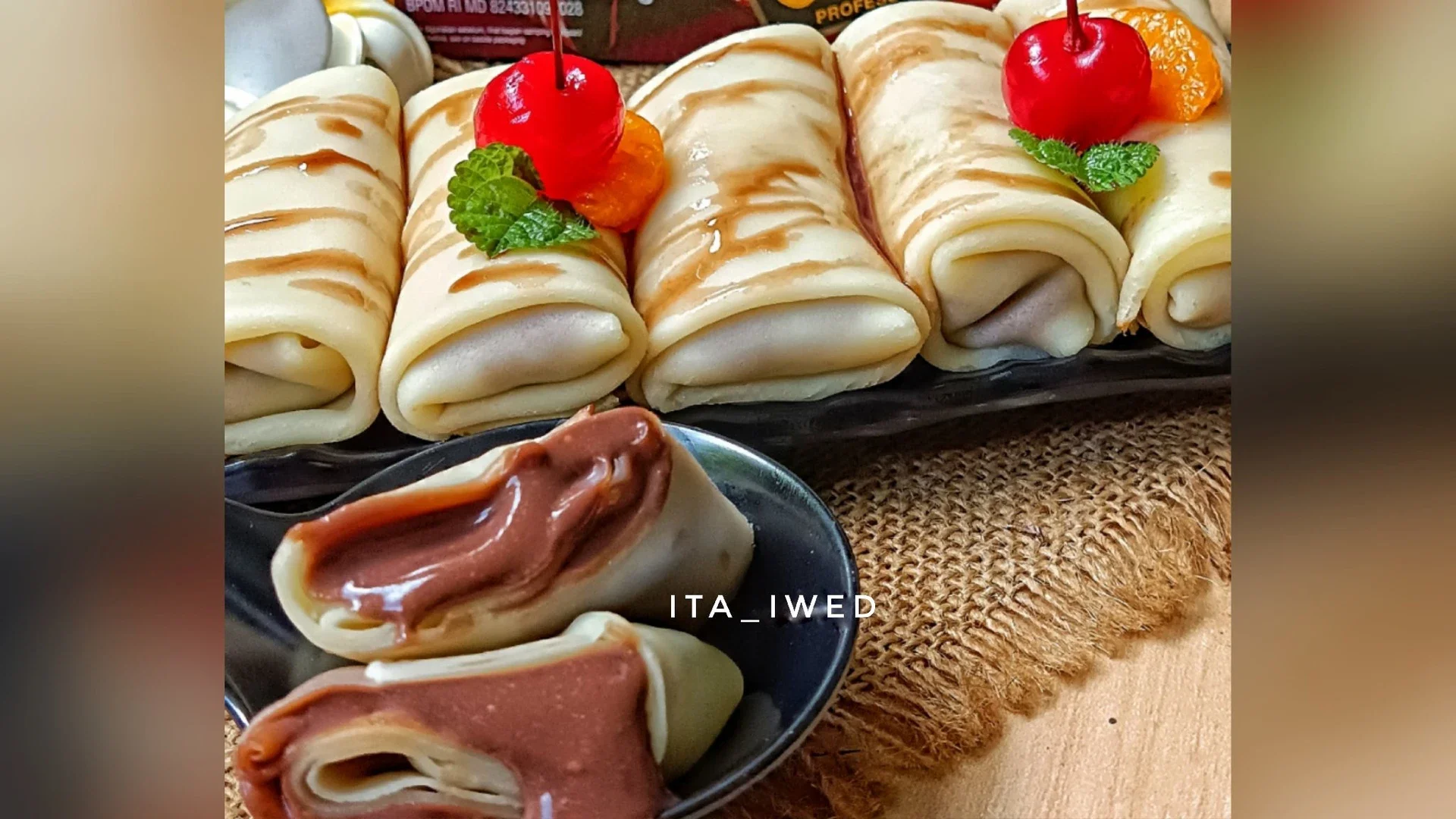 Dadar Gulung Vla Coklat ala ajinomoto