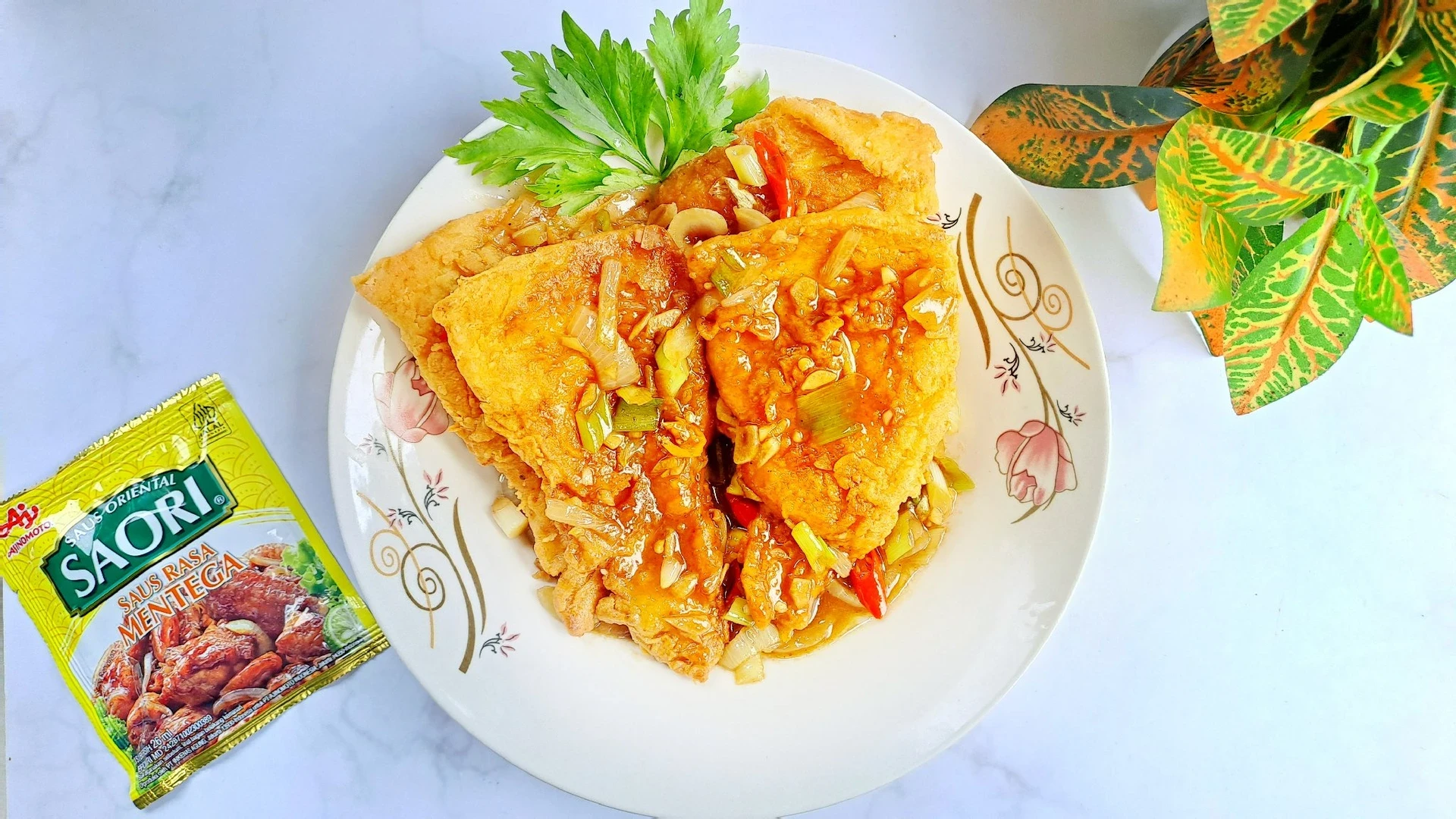 Dadar Telur Crispy Saus Mentega 