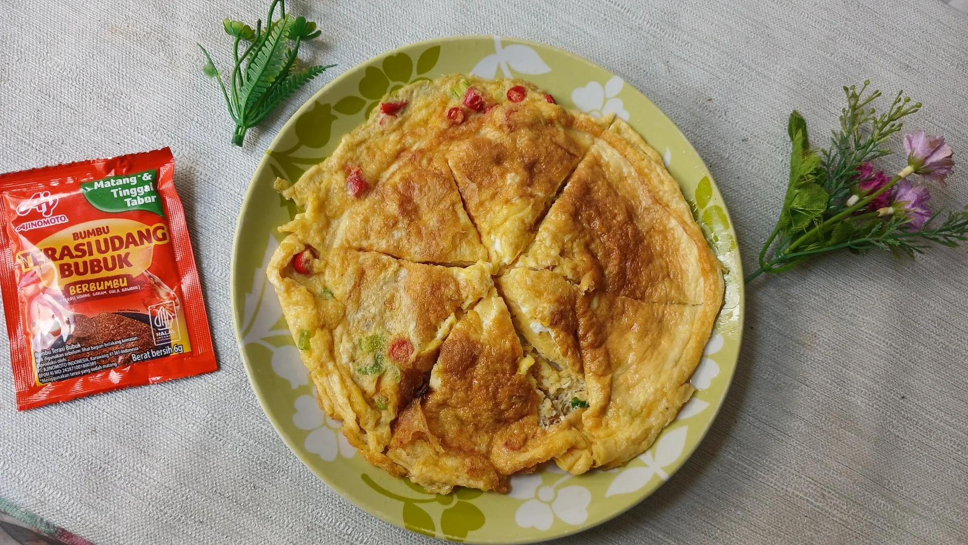 Dadar Telur Terasi Udang