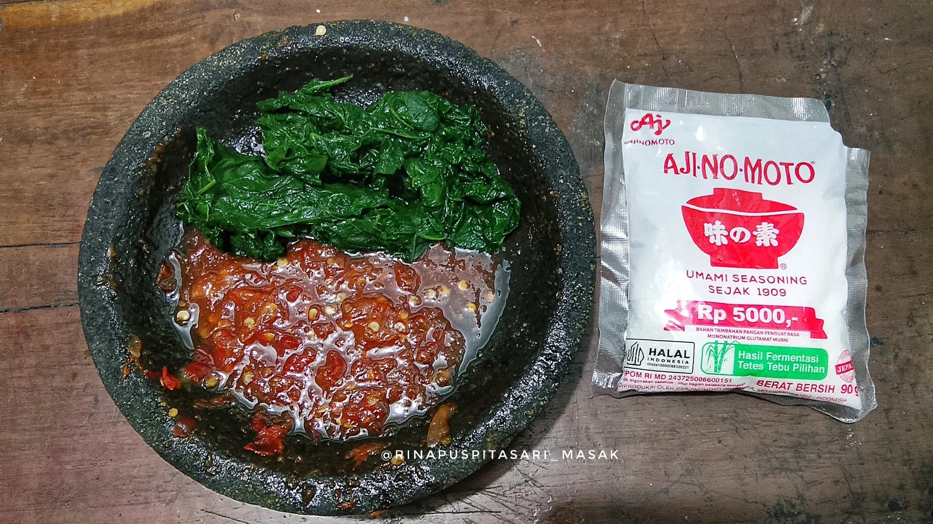 Daun Buncis Sambal Brambang Asem ala AJI-NO-MOTO®