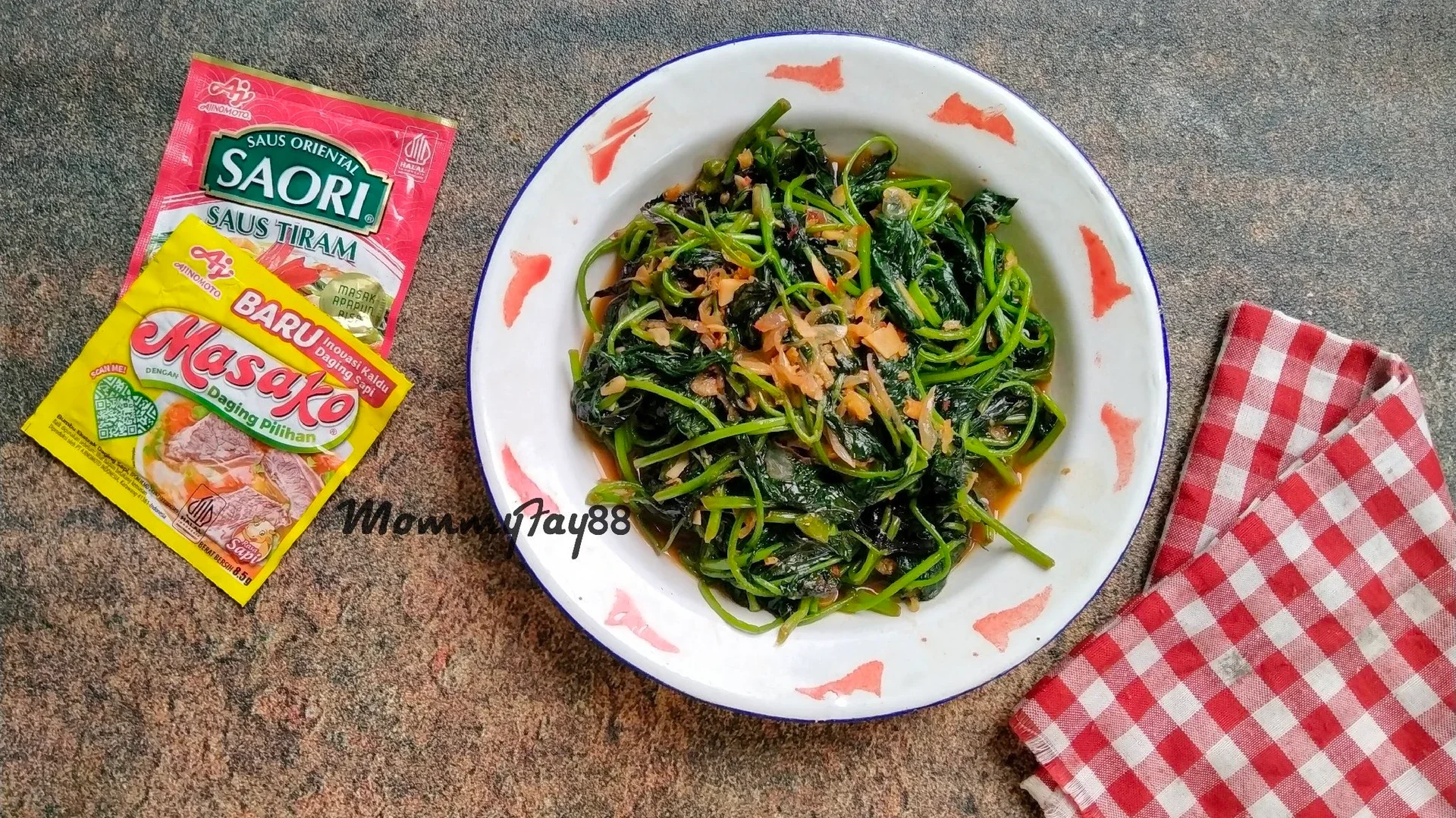 Daun Ubi Jalar Tumis Sambal Rebon