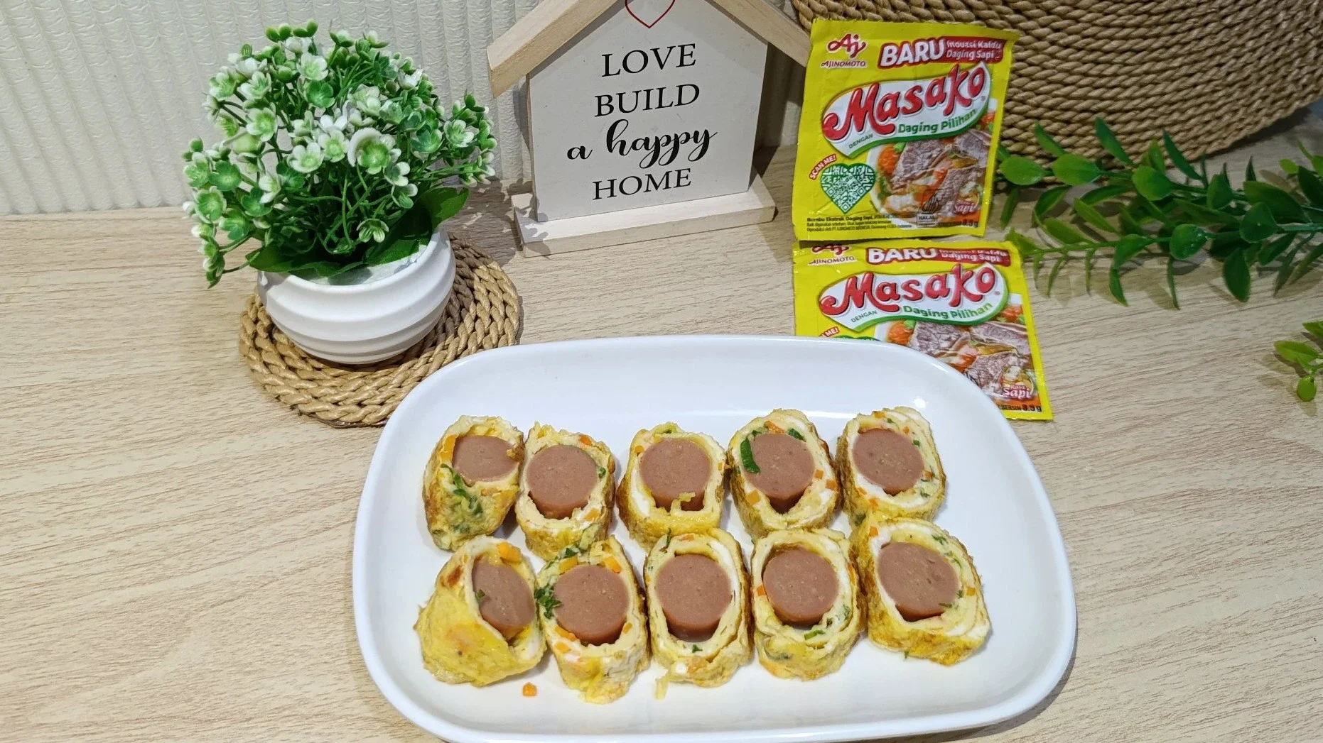 Egg roll / Telur Gulung Isi Sosis