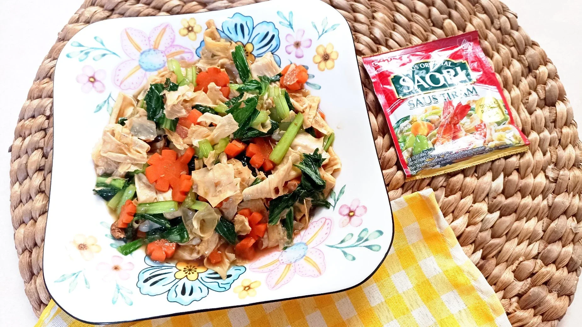 Tumis Kulit Kembang Tahu ala Saori