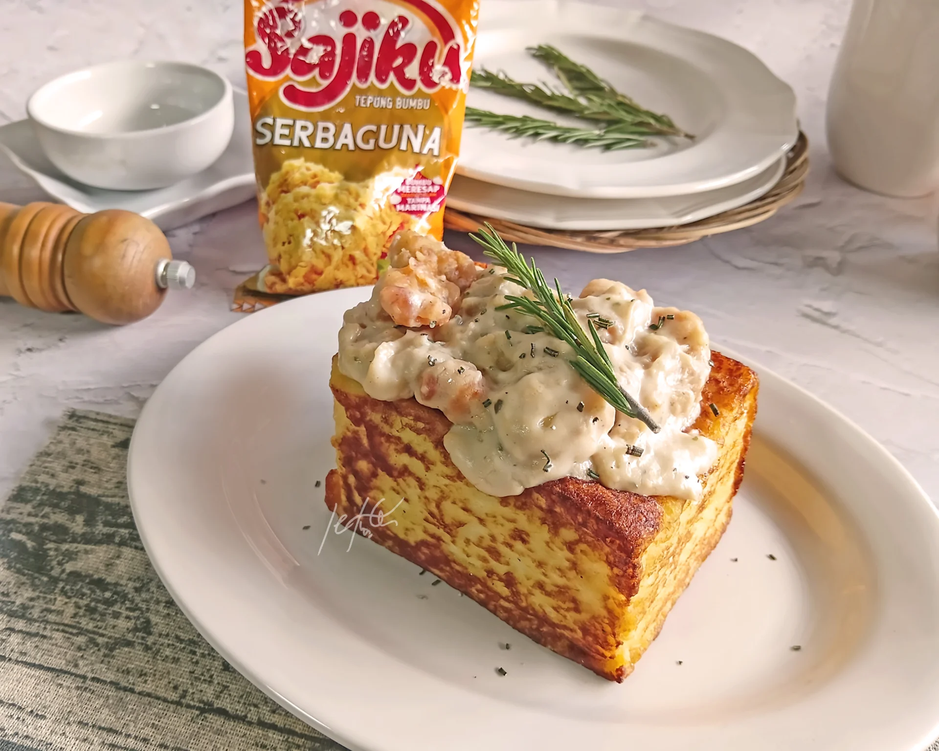 FRENCH TOAST CRISPY CHICKEN CARBONARA #SajikuLezatMeresapSampaiDalam