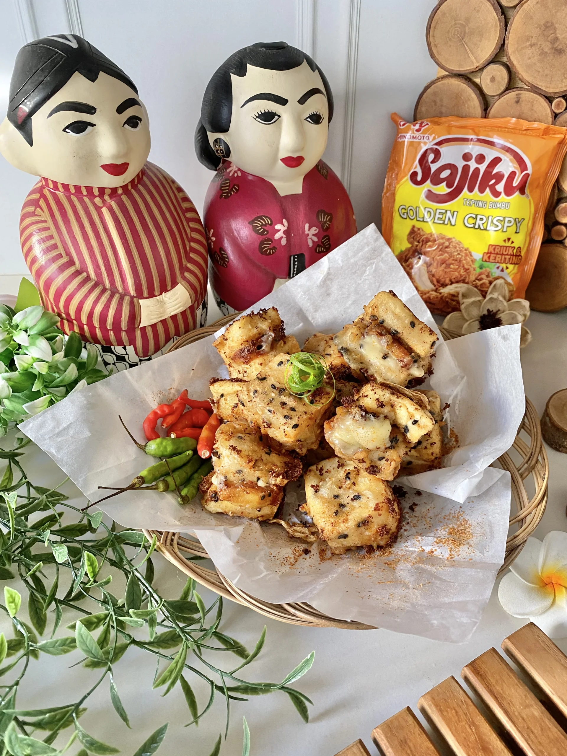 Golden Crispy Sesame Cheese Tofu