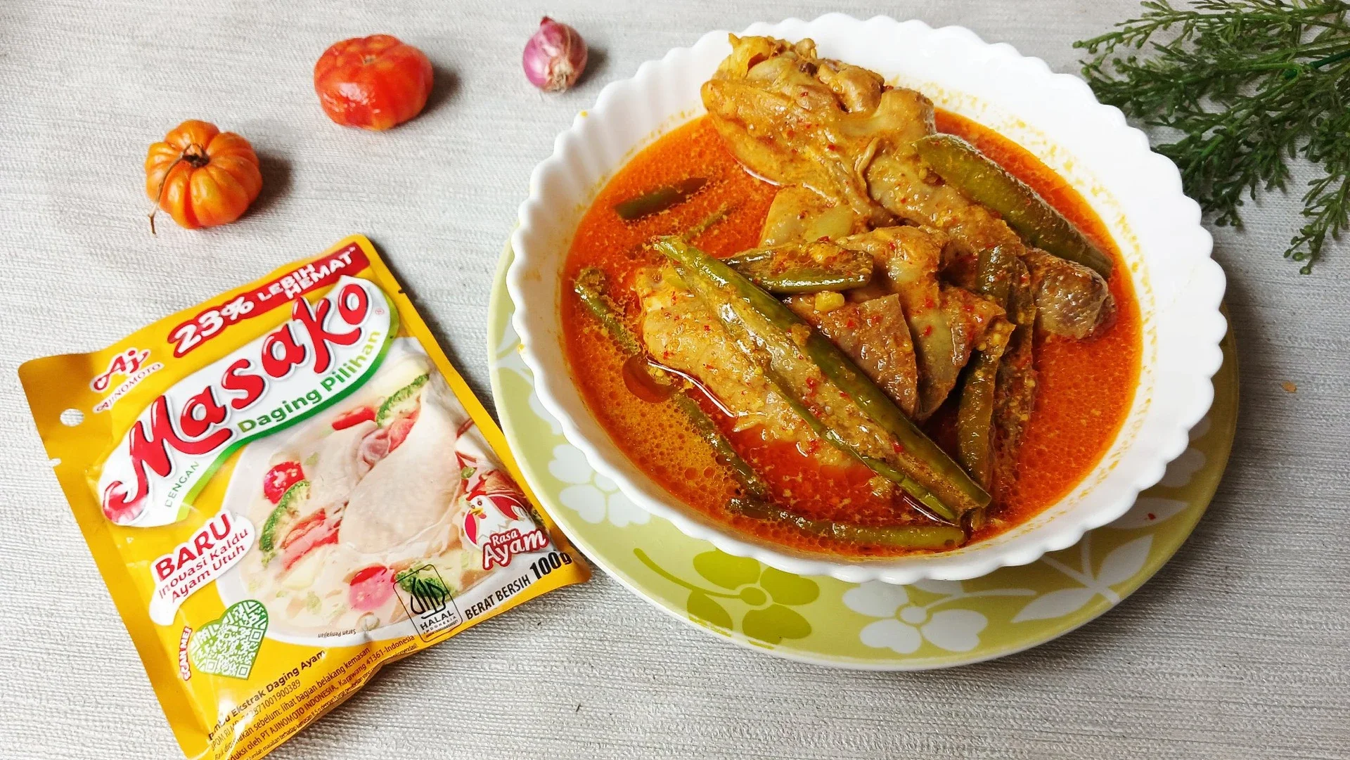 Gulai Ayam Terong Telunjuk Masako #MasakanPenuhCinta