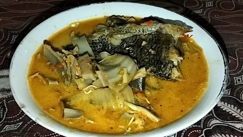 Gulai Jantung Pisang Ikan Panggang