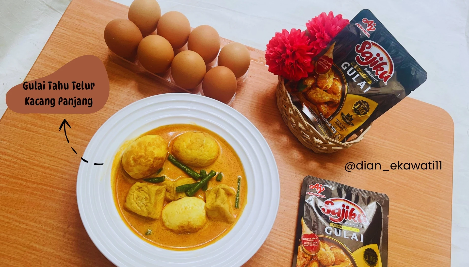 Gulai Tahu Telur Kacang Panjang