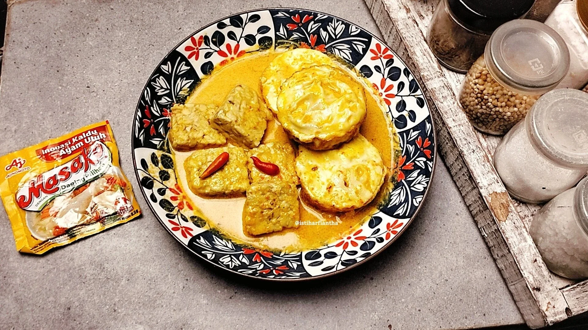 Gulai Telur Tempe Pedas Gurih ala MASAKO® #MasakanPenuhCinta