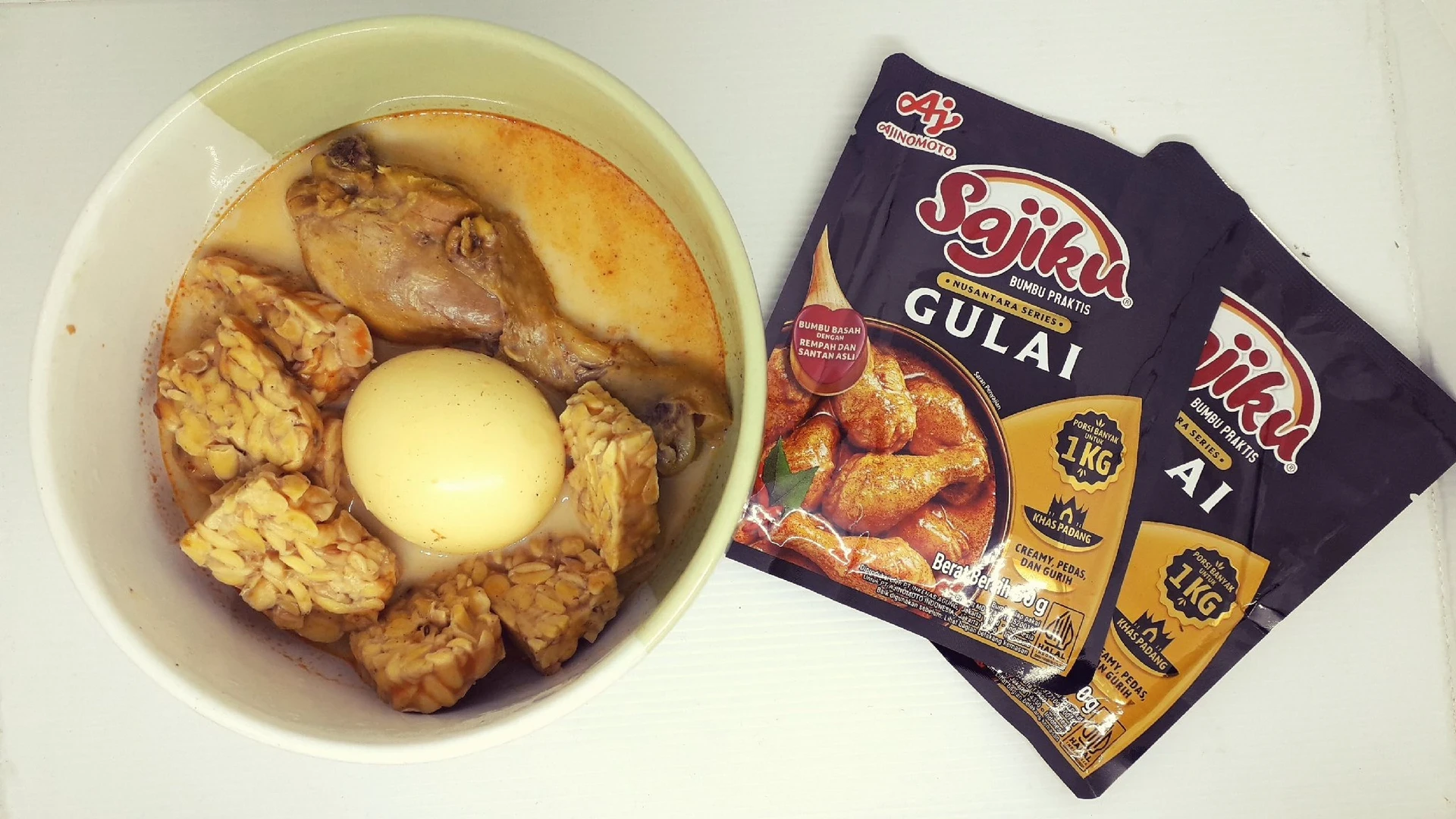 GULAI TRIPLE PROTEIN (Telur,Tempe dan Ayam) #SajianRamadanKU