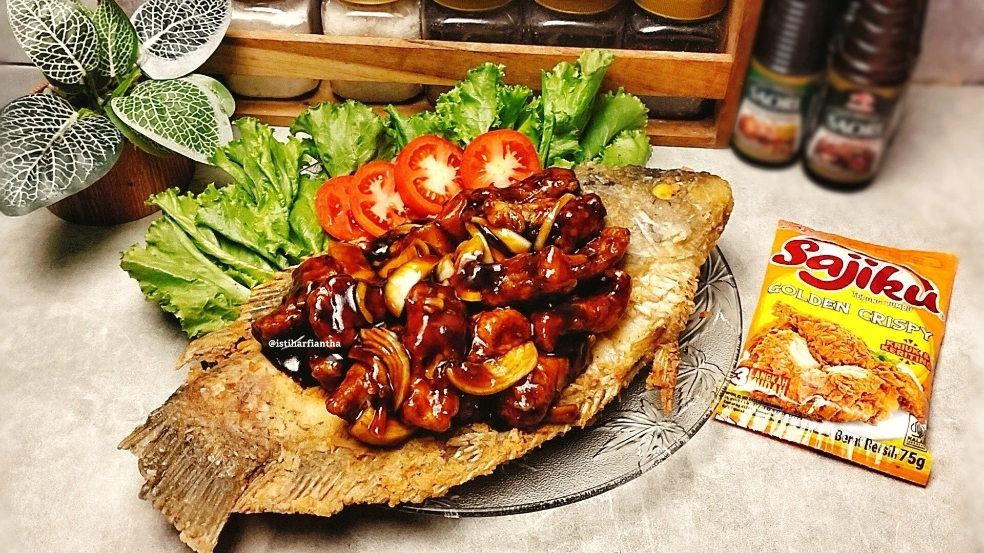GURAME CRISPY SAUS LADA HITAM ala SAORI #SajikuLezatMeresapSampaiDalam