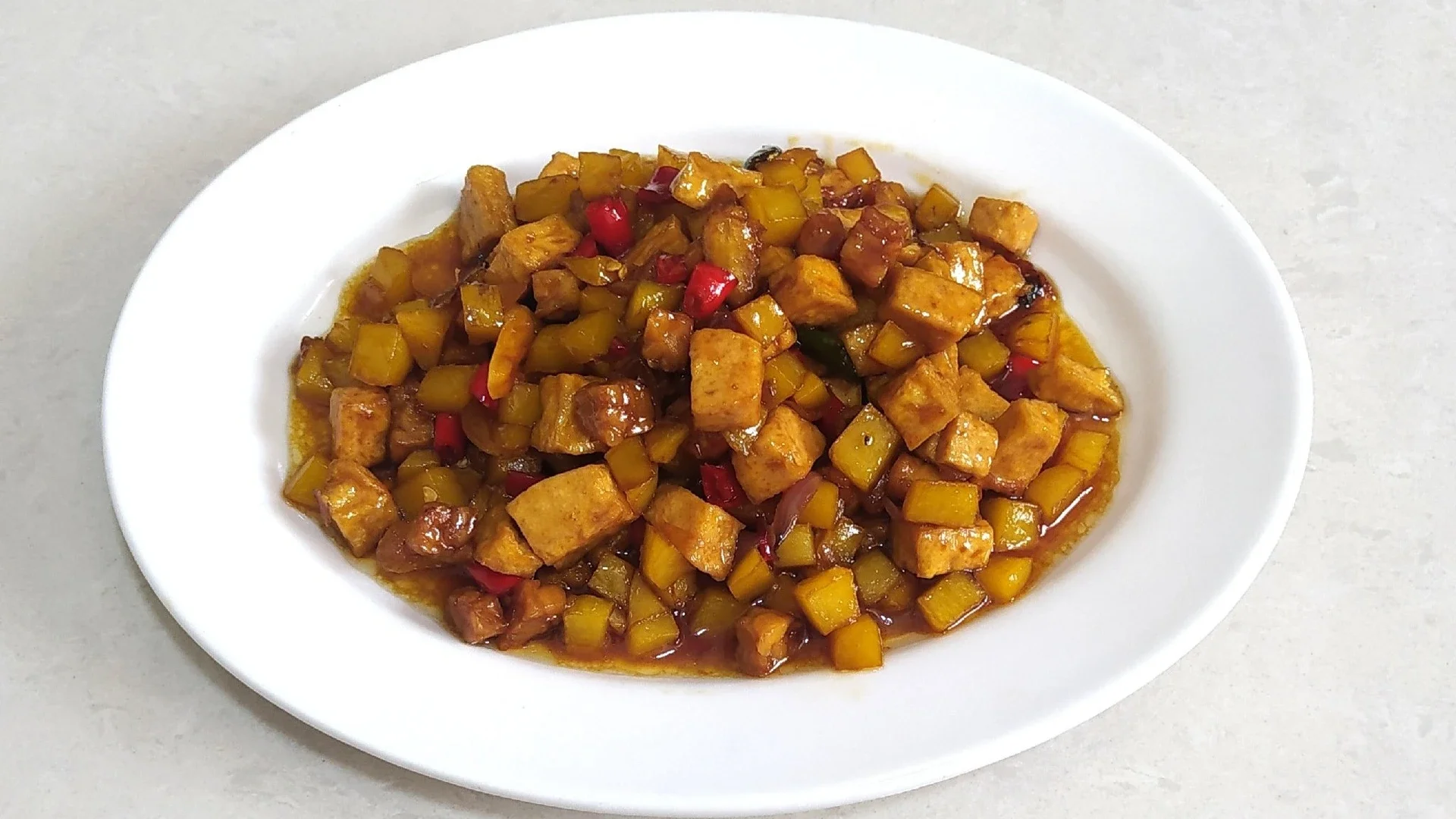 Tumis Kentang Tahu Tempe Kecap