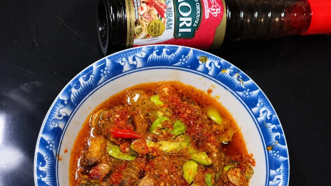ikan asap balado pete