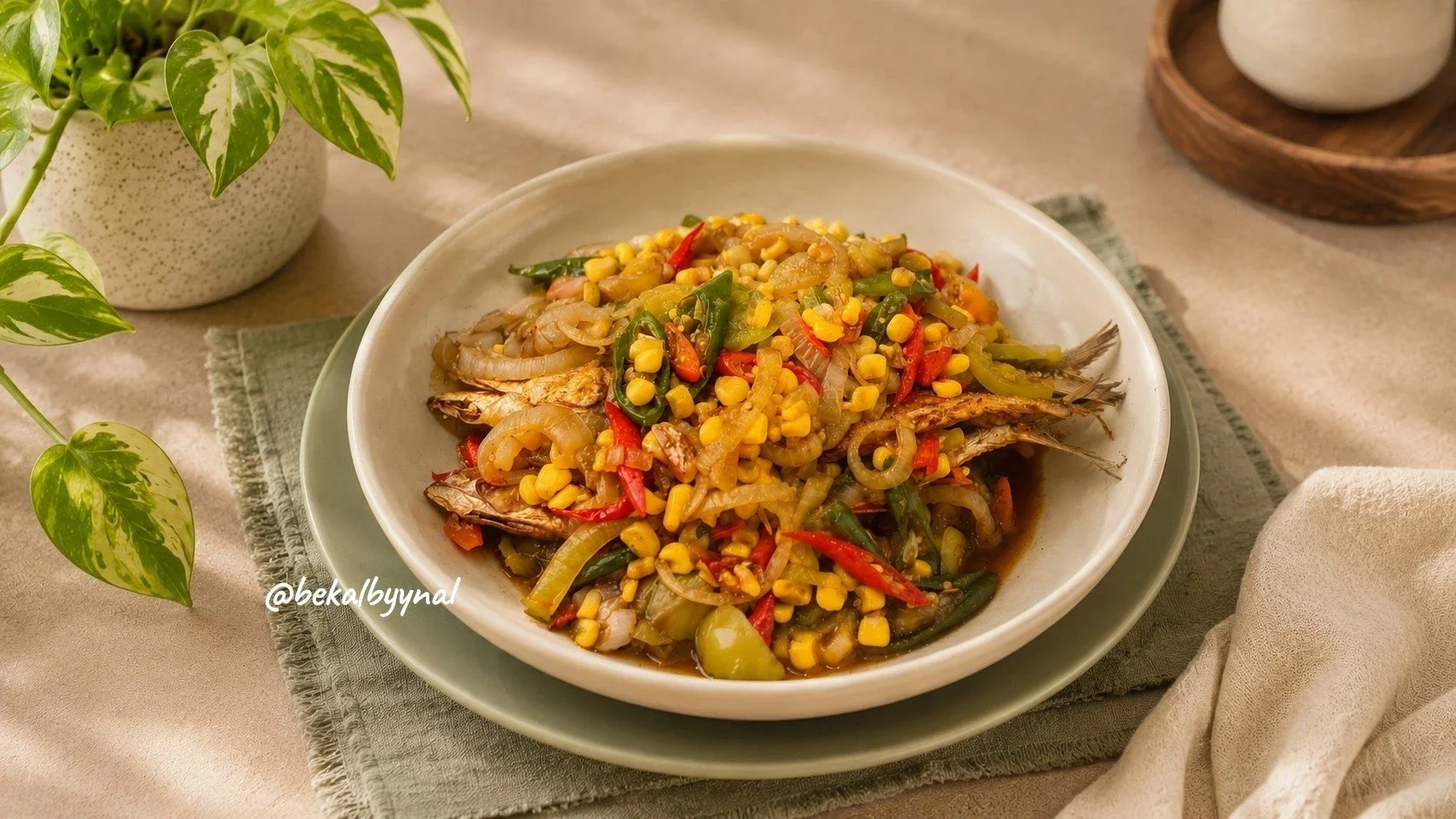Ikan Kembung Selimut Tumis Jagung 
