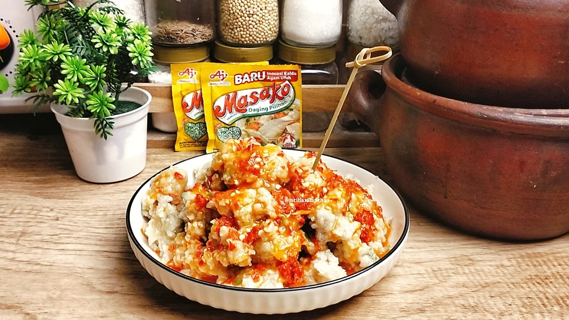 Cilok Ayam Kriwil Saus Pedas ala MASAKO®