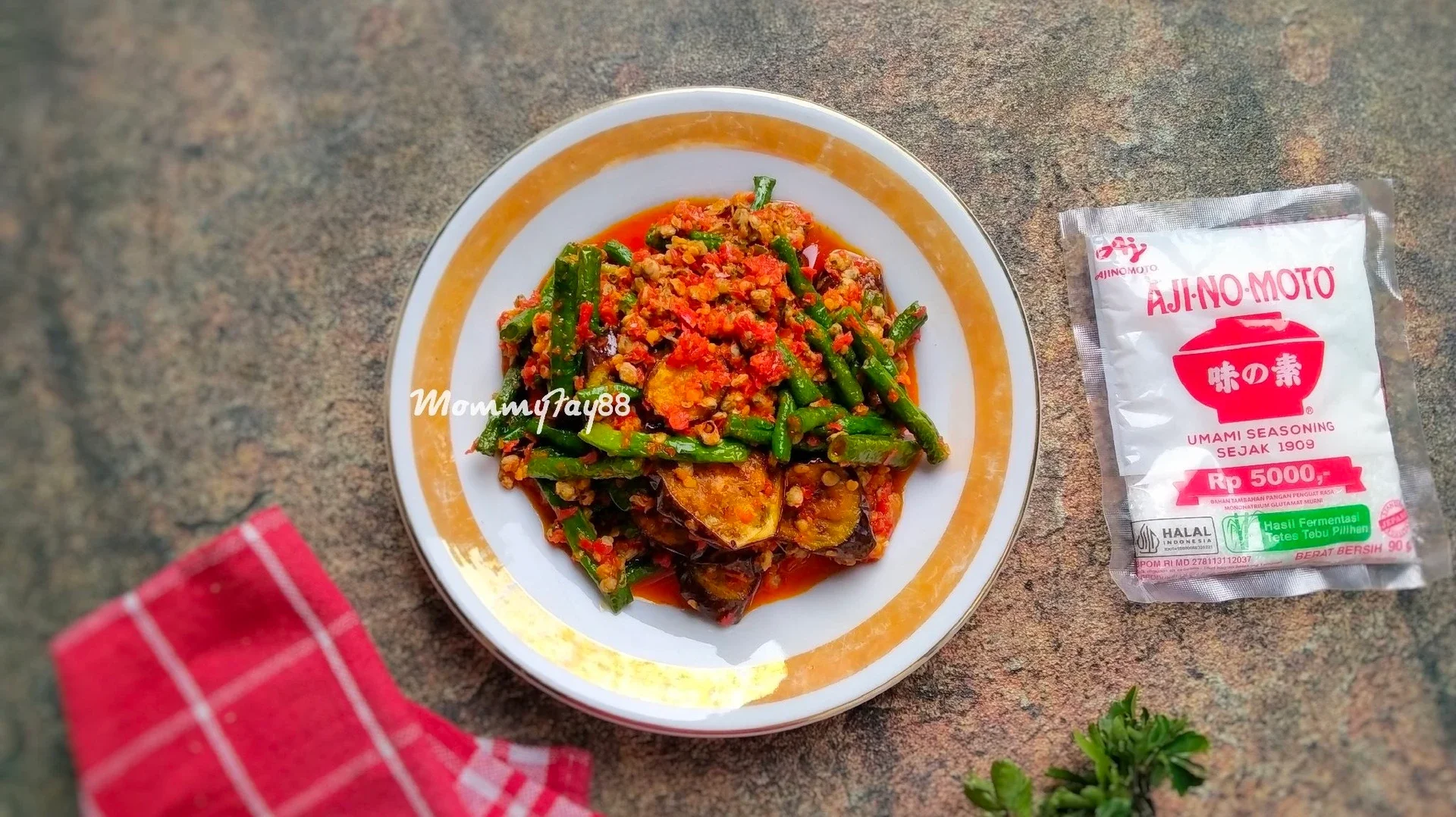 Kacang Panjang Terong Pensi Balado