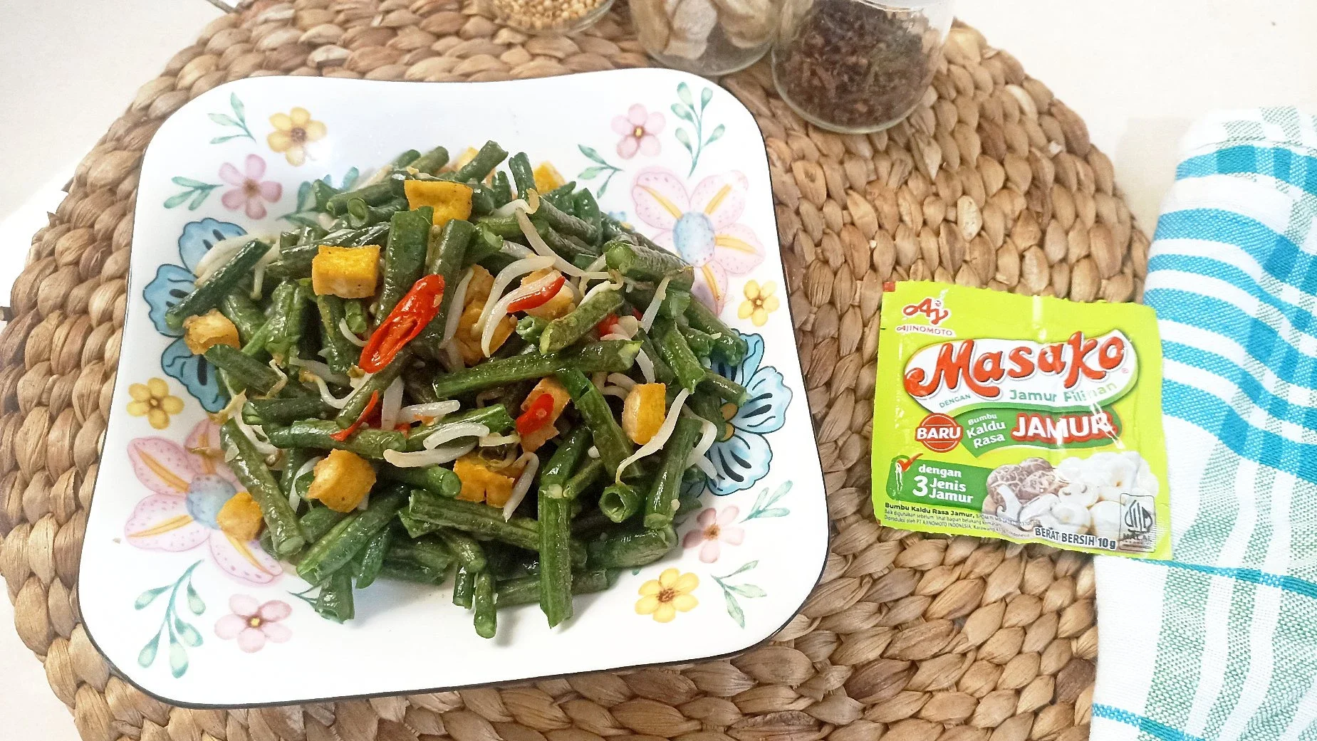 Kacang panjang tumis tauge