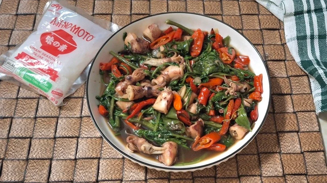 Kangkung Cumi Asin ala Ajinomoto