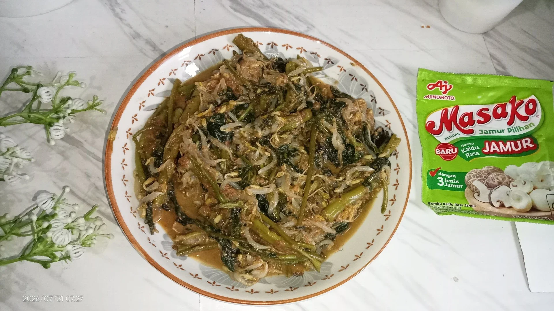Kangkung Tauge Bumbu Kacang 
