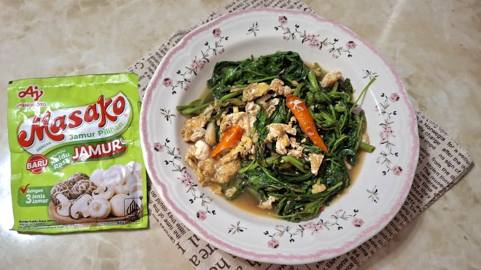 Kangkung Telur Orak Arik