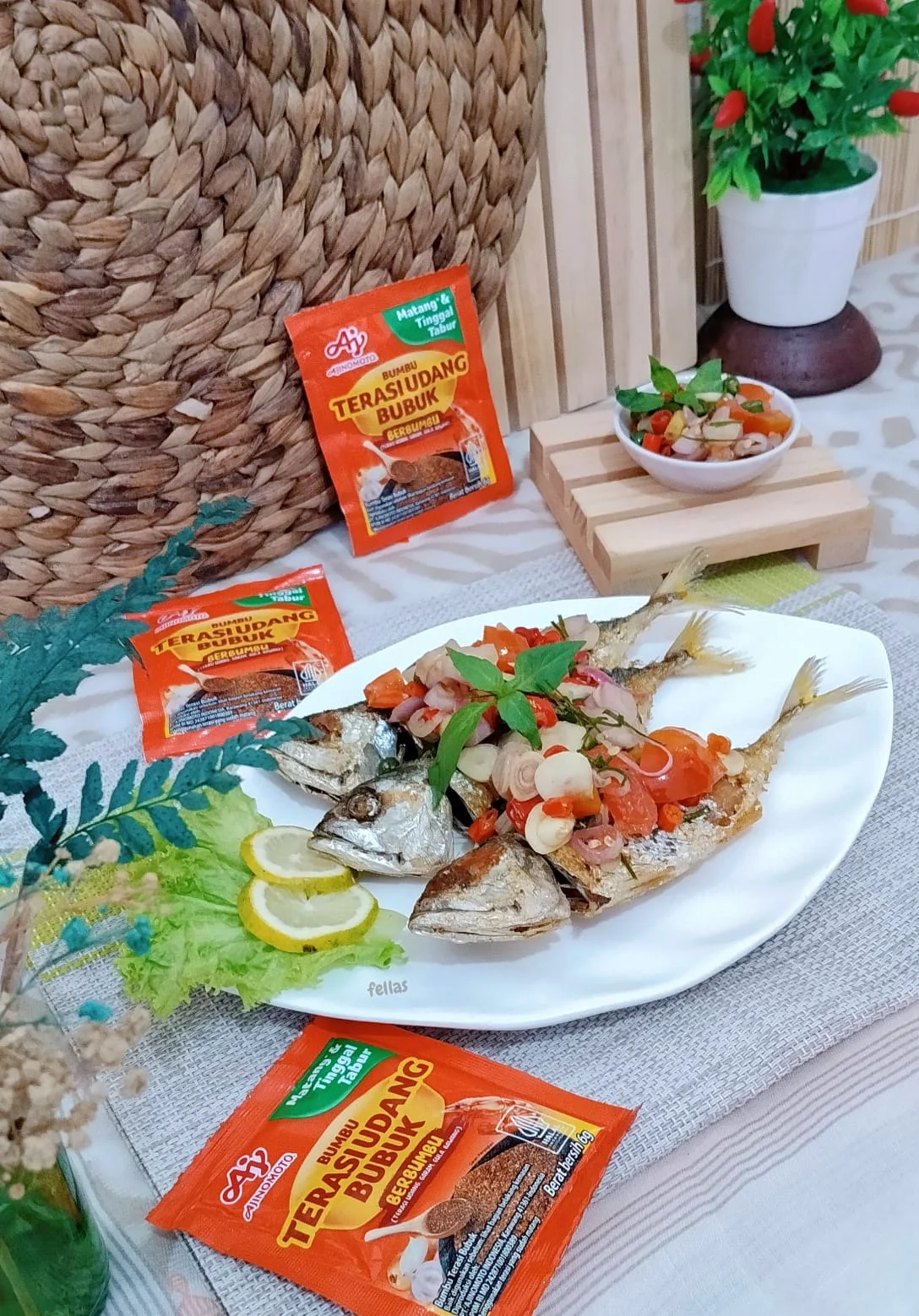 Kembung Sambal Matah Terasi ( #NikmatTanpaDrama #AjinomotoTerasiUdang)