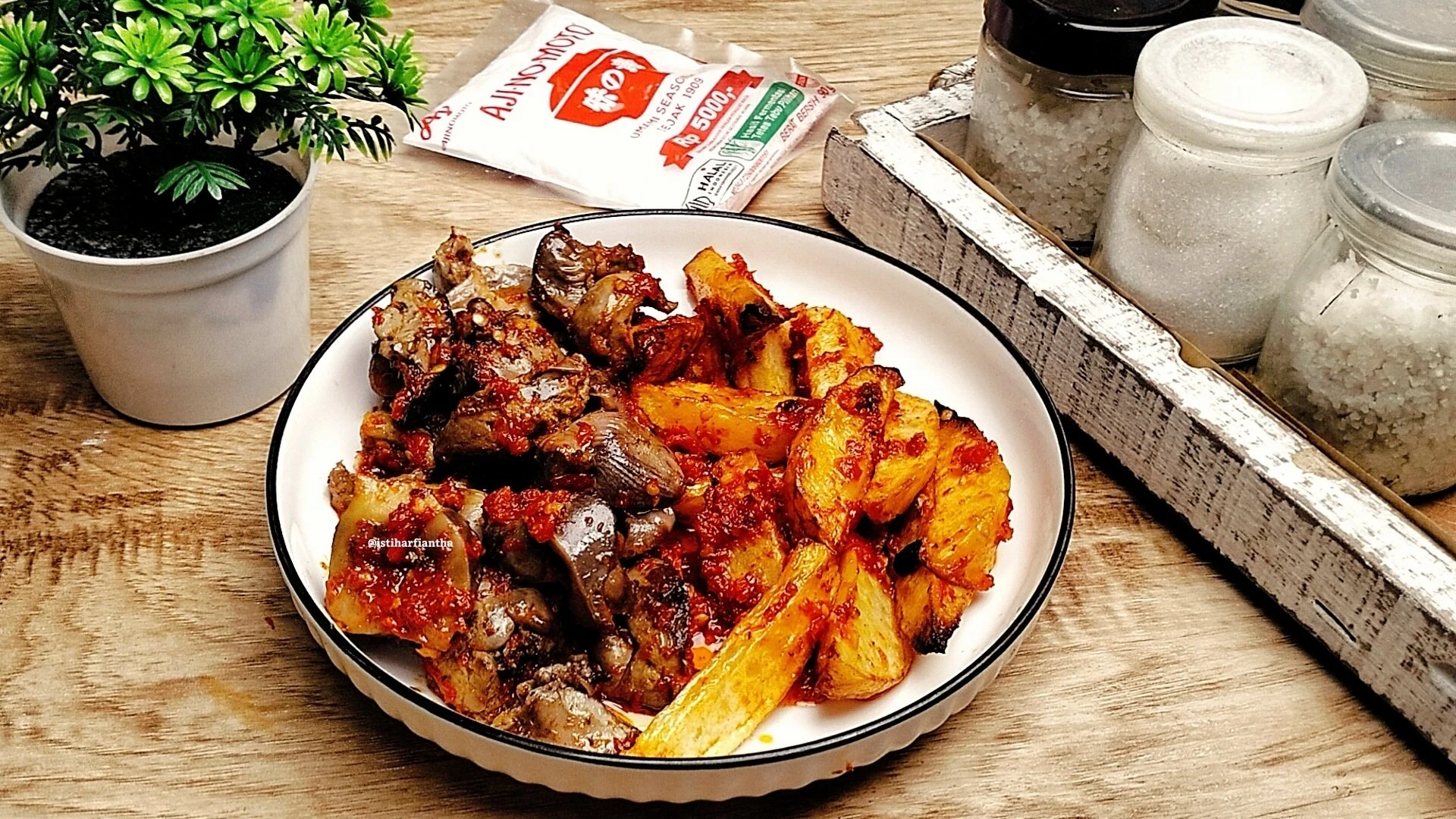 Kentang Hati Ampela Sambal Rawit ala AJI-NO-MOTO®